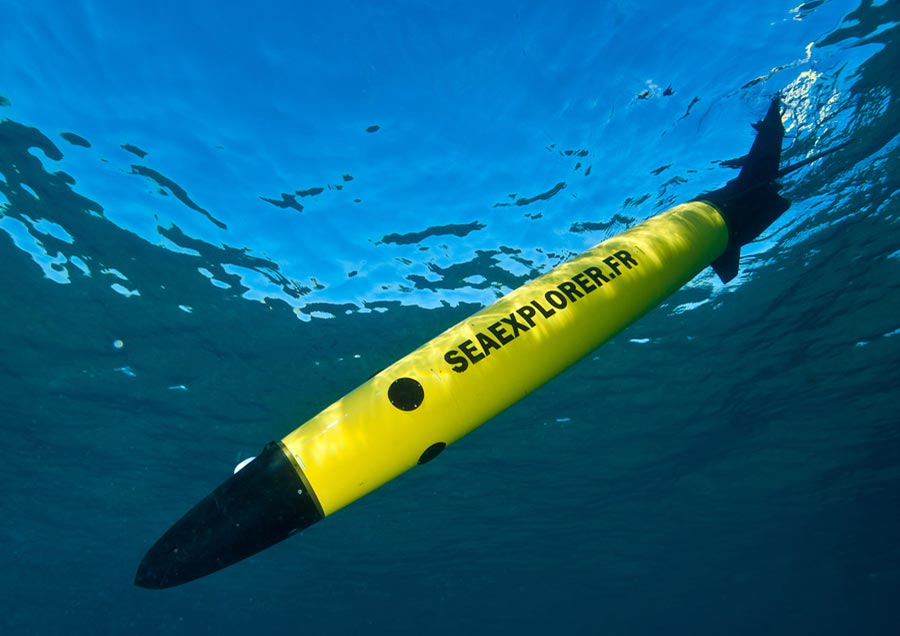 Los gliders pueden cubrir amplias áreas del océano durante largos periodos, aumentando la resolución espacial y temporal de los muestreos © SEAEXPLORER | ALSEAMAR innovation & services at sea
